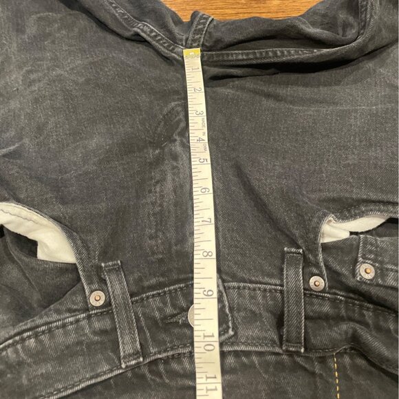 Levi's 445 Men's Sz 32 Black Athletic Fit Jean Short 10"L Denim Stretch Jorts - Picture 10 of 14